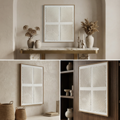 Quadrant Flow – Handmade Textured Wall Art