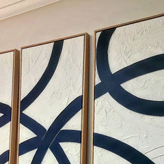 Blue Flow – Abstract Wall Art Set