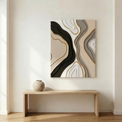 Soft Current – Handmade Textured Wall Art