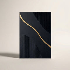 Black Gold Flow Abstract Textured Wall Art