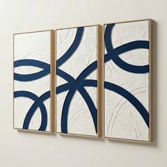 Blue Flow – Abstract Wall Art Set