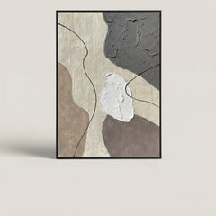 Silent Contour – Textured Modeling Paste Wall Art