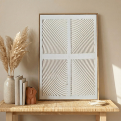 Quadrant Flow – Handmade Textured Wall Art