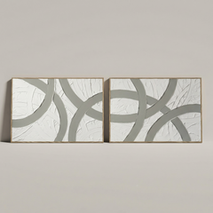 Soft Grey Flow – Abstract Wall Art Set (2 Panels)