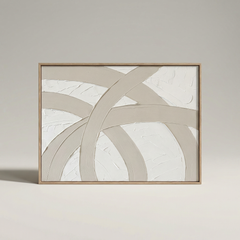 Soft White Flow – Abstract Textured Wall Art
